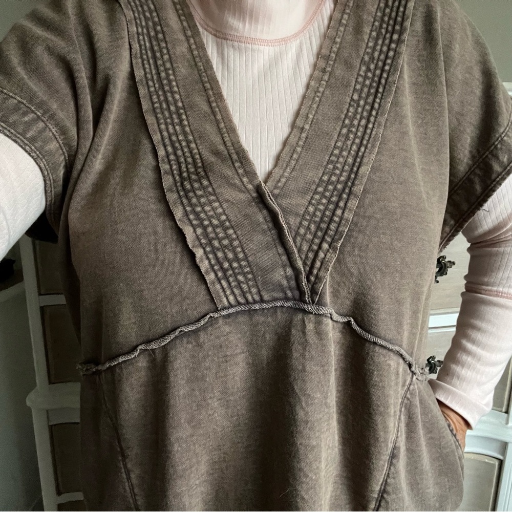 Anthropologie the embroidered mini dress. (XL not that short)